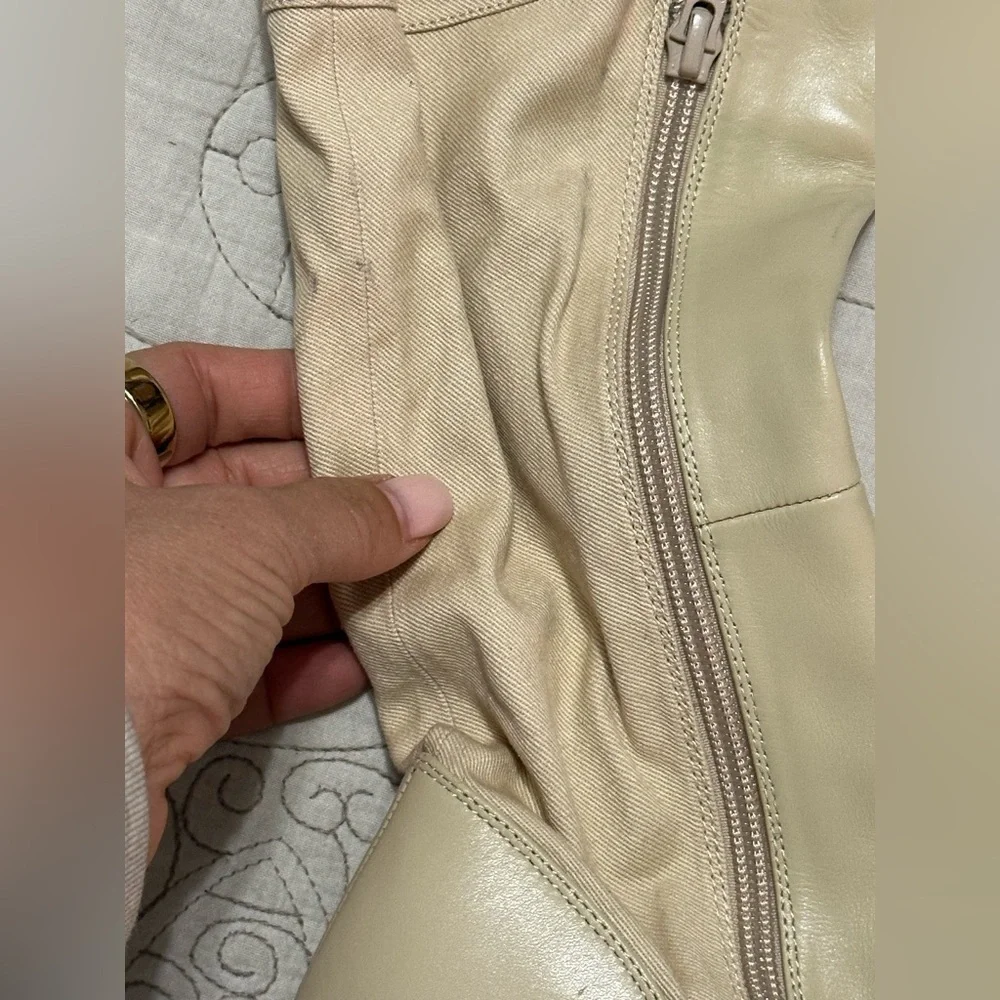 NEW Nicholas K Jedda Platform Boots Beige Sz 38 NIB
